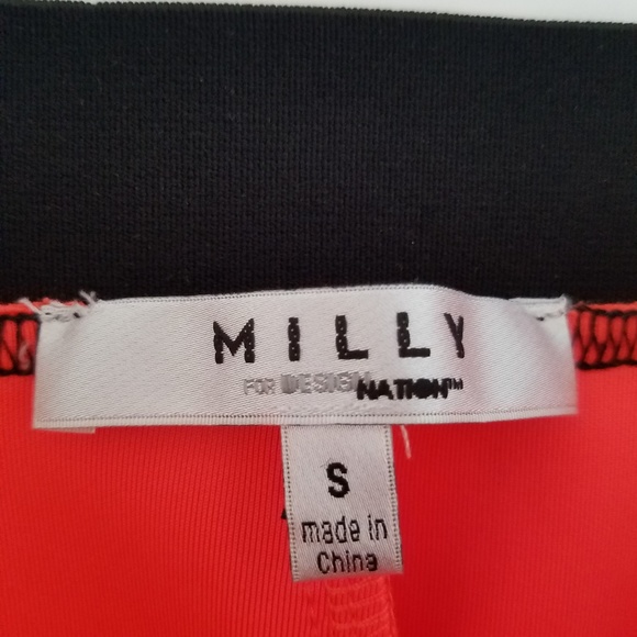 Milly Coral and Black Midi Skirt - Picture 3 of 3